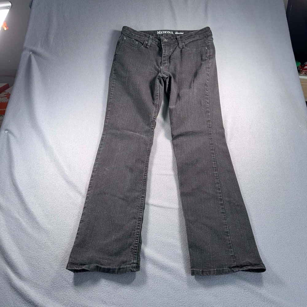 Merona Bootcut Fit 4 Women's Jeans 10R Black Stretch Denim 32x30